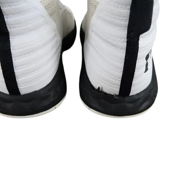 Under Armour Shoes Womens 8 Athletic Trainers Basketball Sports Active White Mid - Picture 11 of 14